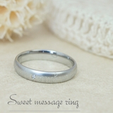 メッセージが刻印されたリング サージカルステンレス 一粒キュービックジルコニア | アクセサリーショップPIENA | 詳細画像1 