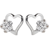 スタッドピアス チタン製ポスト 低アレルギー オープンハート ストーンフラワー | アクセサリーショップPIENA | 詳細画像4 