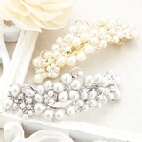 パールをふんだんに使ったフラワーモチーフバレッタ ヘアアクセサリーヘッドアクセ … | アクセサリーショップPIENA | 詳細画像1 