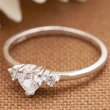 ハート型にカットされた一粒のキュービックジルコニアがキラめくリング ピンキーリン… | アクセサリーショップPIENA | 詳細画像8