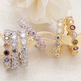 キュービックジルコニア 新作ミルグレイン フルエタニティリング | アクセサリーショップPIENA | 詳細画像1 