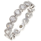 キュービックジルコニア 新作ミルグレイン フルエタニティリング | アクセサリーショップPIENA | 詳細画像4 