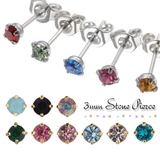 ピアス 3mmラインストーンチタン製ポストスタッドピアス 低アレルギー | アクセサリーショップPIENA | 詳細画像1 