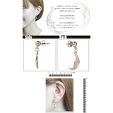 スタッドピアス 顔が描かれた三日月のピアス ムーン | アクセサリーショップPIENA | 詳細画像3