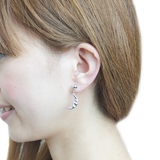 スタッドピアス 顔が描かれた三日月のピアス ムーン | アクセサリーショップPIENA | 詳細画像9