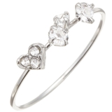 ピンキーリング ハートと3粒ストーンリング ラインストーン | アクセサリーショップPIENA | 詳細画像4