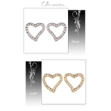 シルバー925スタッドピアス キュービックジルコニアを並べたオープンハートピアス… | アクセサリーショップPIENA | 詳細画像2 