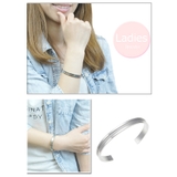 レディースブレスレット グレーのラインが入ったバングル サージカルステンレス | アクセサリーショップPIENA | 詳細画像3 