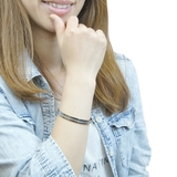 レディースブレスレット グレーのラインが入ったバングル サージカルステンレス | アクセサリーショップPIENA | 詳細画像6 