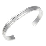 ペアブレスレット グレーのラインが入ったバングル サージカルステンレス | アクセサリーショップPIENA | 詳細画像5 