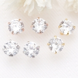 ノンアレルギー樹脂ポスト使用のキュービックジルコニアピアス | アクセサリーショップPIENA | 詳細画像1 