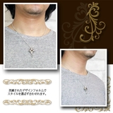 メンズネックレス  シルバーアクセサリー シルバー925 悪魔の羽 クロス | アクセサリーショップPIENA | 詳細画像3 