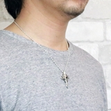 メンズネックレス  シルバーアクセサリー シルバー925 悪魔の羽 クロス | アクセサリーショップPIENA | 詳細画像8 