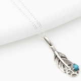 シルバー925製ネックレス ペンダント フェザー | アクセサリーショップPIENA | 詳細画像1 