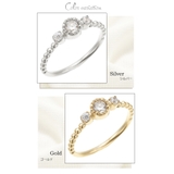 細身プチリング 三石のキュービックジルコニアが輝くリング サイズ3号~13号 | アクセサリーショップPIENA | 詳細画像2