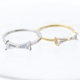 サージカルステンレス製 リボン型にカットしたジルコニアがキュートなリング サイズ… | アクセサリーショップPIENA | 詳細画像1