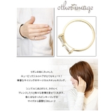 サージカルステンレス製 リボン型にカットしたジルコニアがキュートなリング サイズ… | アクセサリーショップPIENA | 詳細画像3