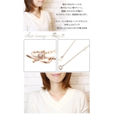 プチリボンネックレス 結び目に1粒キュービックジルコニア ショートネックレス | アクセサリーショップPIENA | 詳細画像3