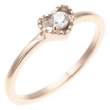 細身プチリング ハートに1粒キュービックジルコニア シュガーリング | アクセサリーショップPIENA | 詳細画像5 