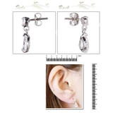 キュービックジルコニアが揺れる！チタン製ポストのピアス 滴 ティアドロップ | アクセサリーショップPIENA | 詳細画像3 