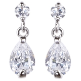 キュービックジルコニアが揺れる！チタン製ポストのピアス 滴 ティアドロップ | アクセサリーショップPIENA | 詳細画像4 