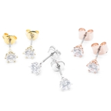 煌めく小さめのキュービックジルコニアのピアス チタン製ポスト 4.0ミリ | アクセサリーショップPIENA | 詳細画像1 