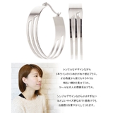 レディース フープピアス 3本線 | アクセサリーショップPIENA | 詳細画像2