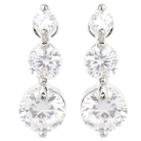 大きさの異なる3石のジルコニアピアス チタンポスト 低金属アレルギー | アクセサリーショップPIENA | 詳細画像4 