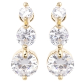 大きさの異なる3石のジルコニアピアス チタンポスト 低金属アレルギー | アクセサリーショップPIENA | 詳細画像5 