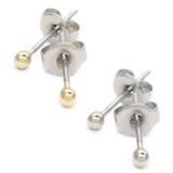 シンプルなボールピアス チタン製ポスト 選べる3色 玉状ピアス 2ミリ | アクセサリーショップPIENA | 詳細画像1