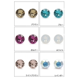 直径4mm ノンアレルギーポスト シンプルな一粒ラインストーンのスタッドピアス | アクセサリーショップPIENA | 詳細画像3