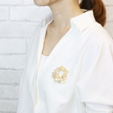 マットな桜リースブローチ パール ストーン | アクセサリーショップPIENA | 詳細画像8 