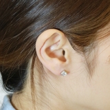 キュービックジルコニアスクエアピアス チタン製ポスト ニッケルフリー | アクセサリーショップPIENA | 詳細画像9 