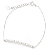 ブレスレット ジルコニアを並べたU字バーをチェーンでつないだブレス サージカルス… | アクセサリーショップPIENA | 詳細画像4 