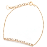 ブレスレット ジルコニアを並べたU字バーをチェーンでつないだブレス サージカルス… | アクセサリーショップPIENA | 詳細画像6 