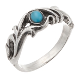 アラベスクとターコイズのシルバー925製リング 唐草模様 透かし柄 | アクセサリーショップPIENA | 詳細画像4 