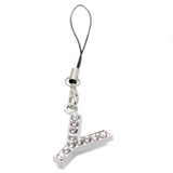 キラキライニシャルストラップ シルバーメタル クリアストーン | アクセサリーショップPIENA | 詳細画像4 