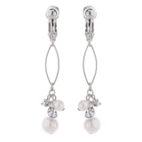 パールとワイヤーフレームのぶら下がりイヤリング きらきら 揺れる | アクセサリーショップPIENA | 詳細画像4 