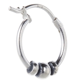 シルバー925製ボールフープピアス 輪っか リングピアス | アクセサリーショップPIENA | 詳細画像6 