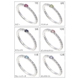 1粒誕生石とキュービックジルコニアのハーフエタニティリング 天然石 | アクセサリーショップPIENA | 詳細画像3