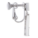 キュービックジルコニアバーが揺れるネジ式イヤリング シルバー メタル | アクセサリーショップPIENA | 詳細画像6 