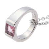 誕生石ベビーリングネックレス 天然石 シルバーメタル | アクセサリーショップPIENA | 詳細画像17 