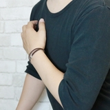 アラベスクハートのレザーペアブレスレット シルバー925製 こげ茶色 | アクセサリーショップPIENA | 詳細画像14 