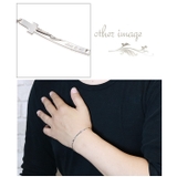 シルバー925製クロスチェーンブレスレット ブルーダイヤモンド プレート | アクセサリーショップPIENA | 詳細画像3 