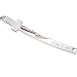 シルバー925製クロスチェーンブレスレット ブルーダイヤモンド プレート | アクセサリーショップPIENA | 詳細画像5 