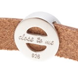 1粒キュービックジルコニアのリングレザーブレスレット シルバー925製 革 | アクセサリーショップPIENA | 詳細画像6