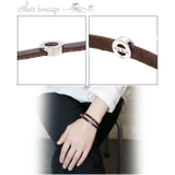 ローマ数字リングの栃木レザーブレスレット キュービックジルコニア シルバー925… | アクセサリーショップPIENA | 詳細画像3