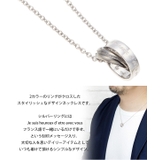 ダブルリングネックレス ブラック シルバー925製 | アクセサリーショップPIENA | 詳細画像2