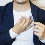 ダブルリングネックレス ブラック シルバー925製 | アクセサリーショップPIENA | 詳細画像11