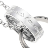 ダブルリングネックレス ブラック シルバー925製 | アクセサリーショップPIENA | 詳細画像5